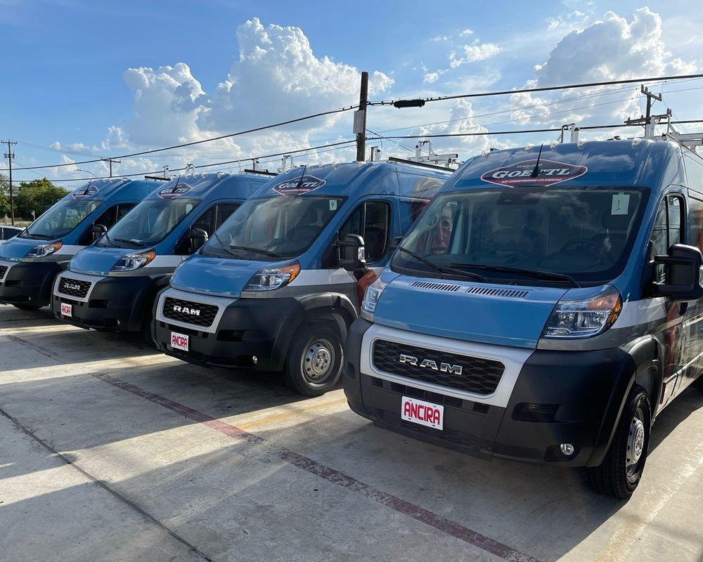 Fleet of commercial vans receiving top-notch enhancements at Villar Auto Pros in San Antonio, TX